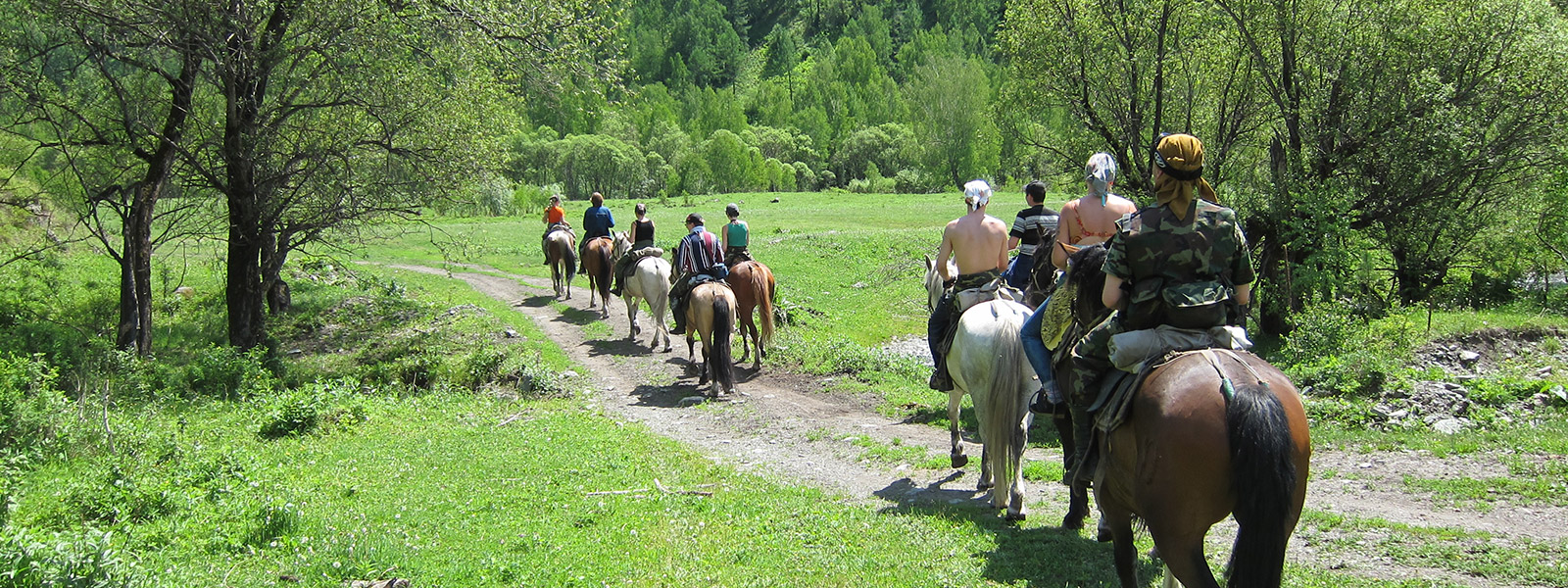 Horse riding in Chemalsky District, Altai Republic, Russia